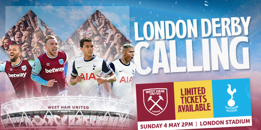 Limited seats available for Tottenham - don't miss the London derby! - West Ham United